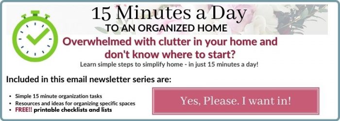 15 minutes a day to an organized home optin form.
