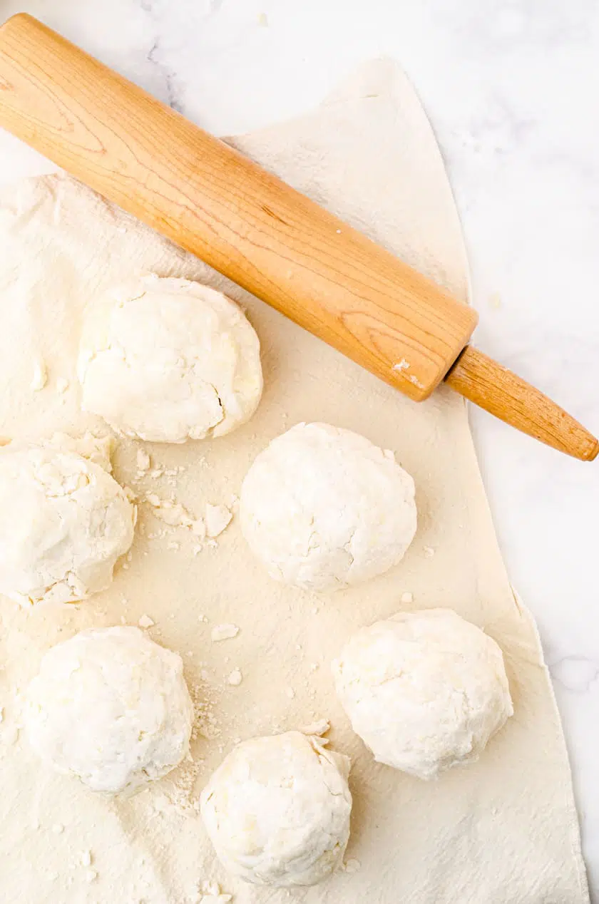 Pie crust dough balls