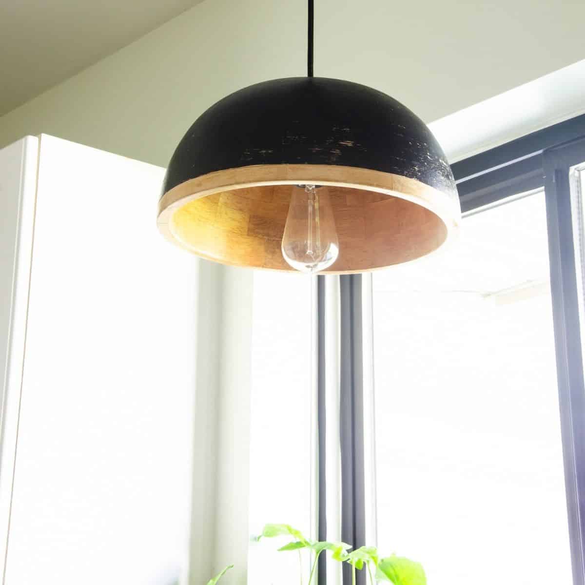 How to Make a DIY Kitchen Pendant Light out of a Bowl - Harbour Breeze Home
