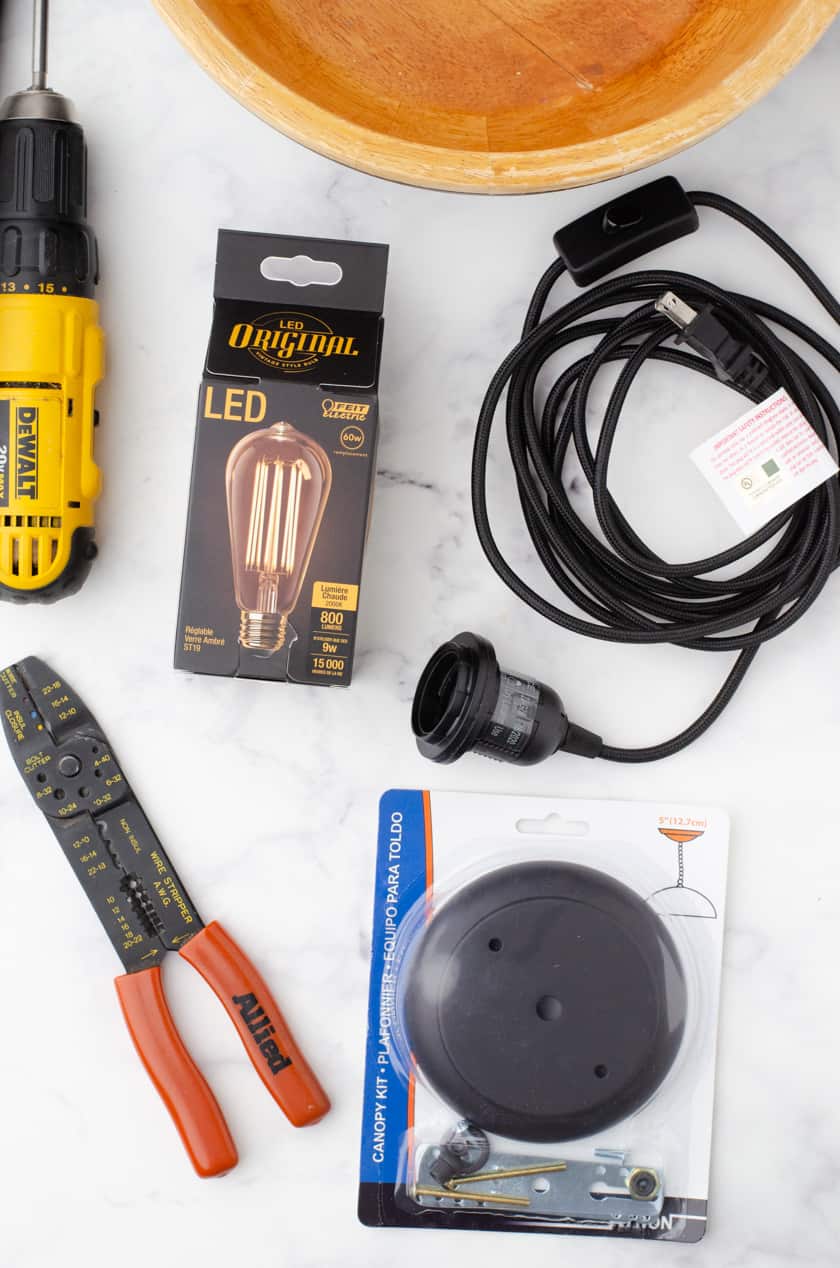 Supplies needed for kitchen pendant light