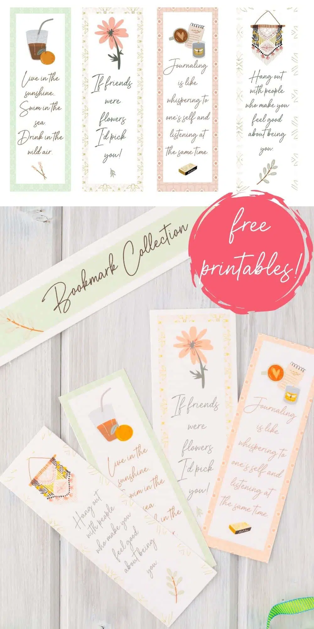 cute printable bookmarks for friends