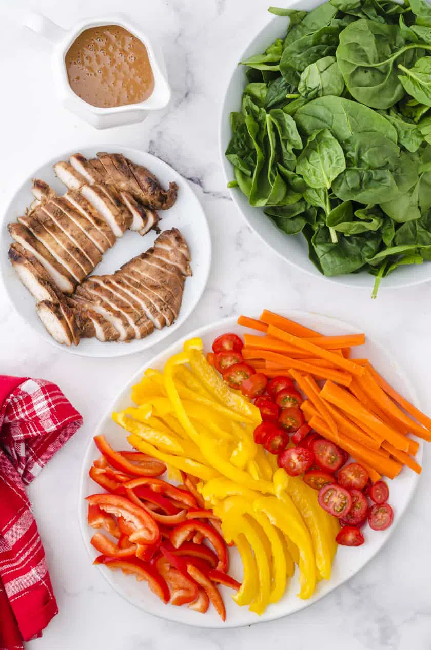 ingredients for grilled chicken salad for 2 people