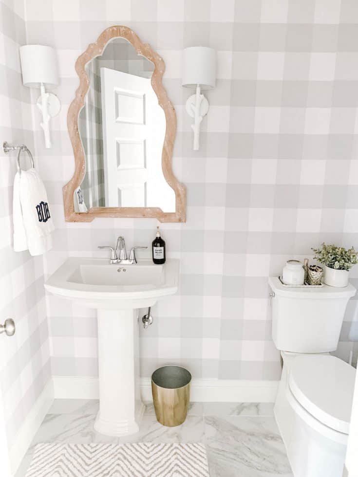 California Casual Powder Room Reveal Stunning Powder Room Ideas with Modern Charm - Harbour Breeze Home