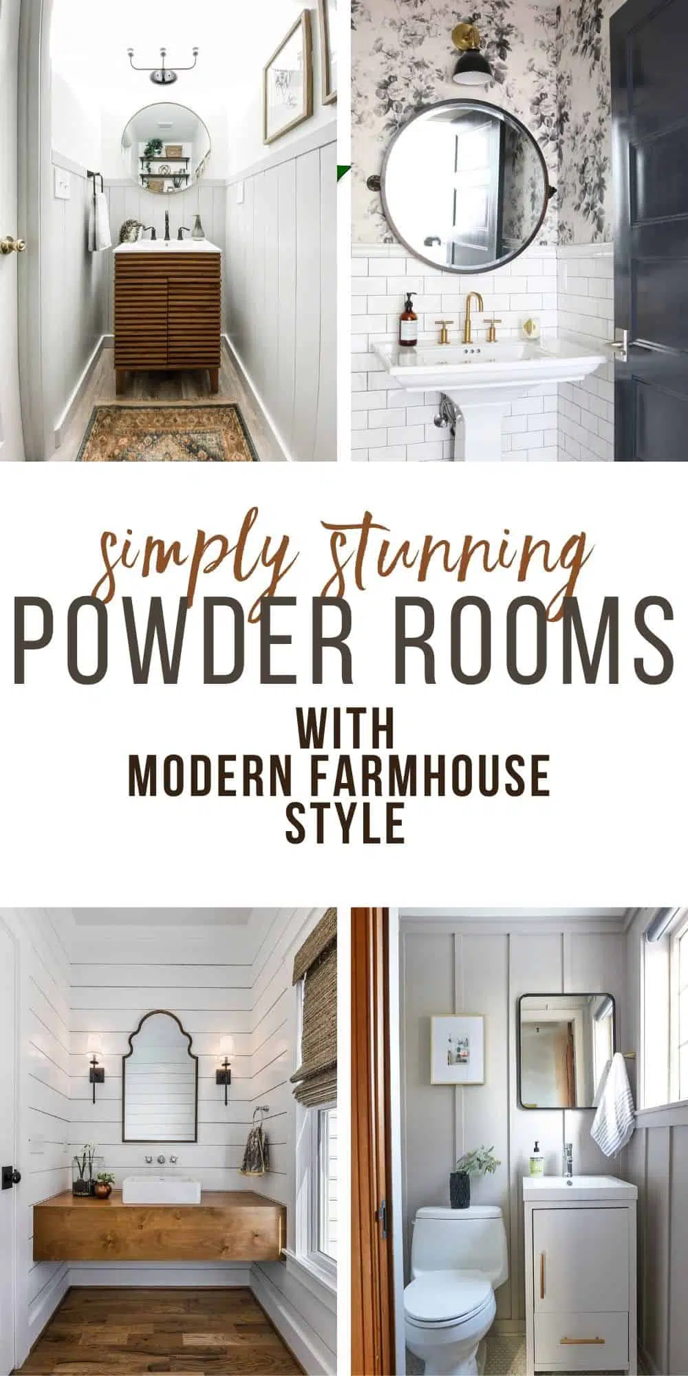 Powder Room Ideas with Modern Farmhouse Boho Style