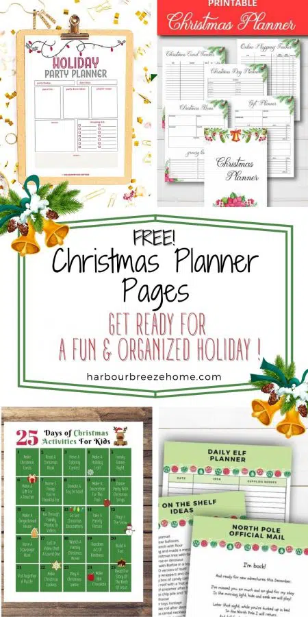 Free Printable Christmas Planner Pages - a Roundup of options in a collage 