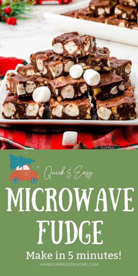 Quick and easy microwave fudge that can be made in 5 minutes