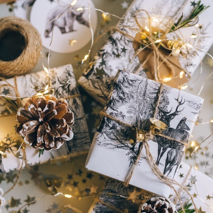 wrapped gifts for a my favorite things party