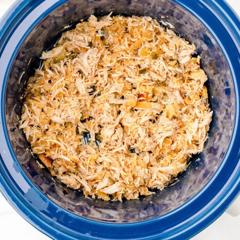 hawaiian crock pot shredded chicken in a crock pot