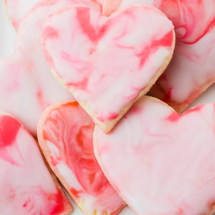 Marbled Icing for Sugar Cookies