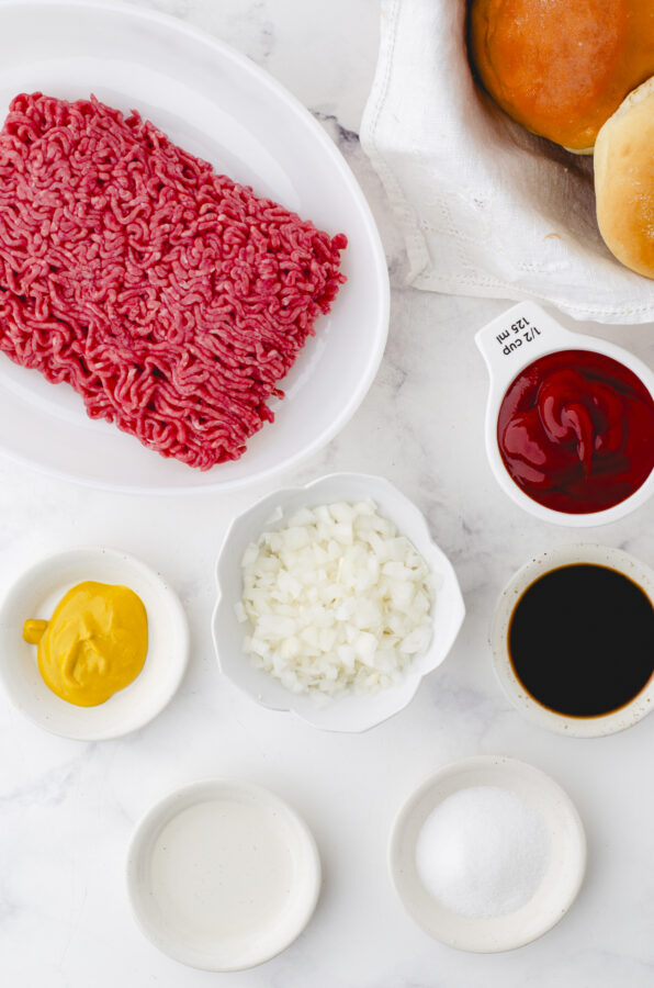 Ingredients for this recipe for old fashioned sloppy joes.