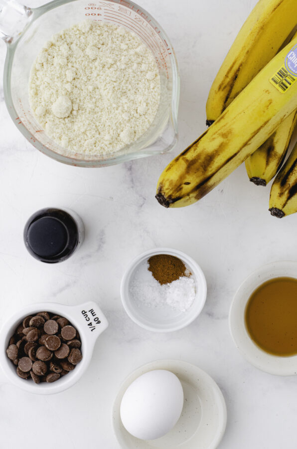 Ingredients for banana bread cookies