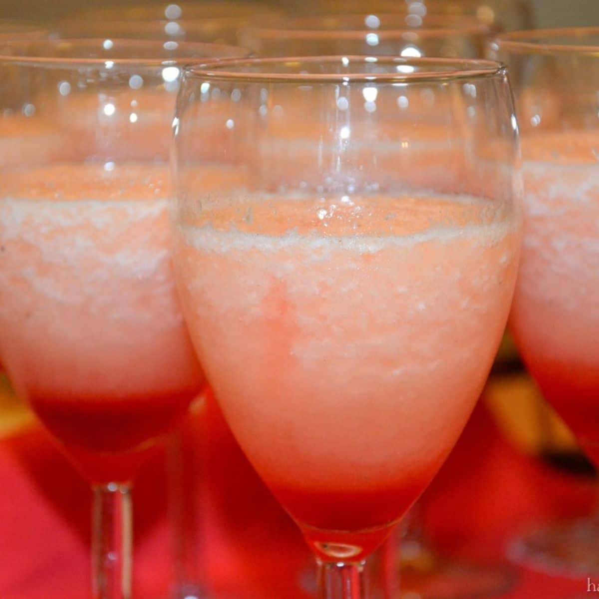 glasses of slushy peach punch