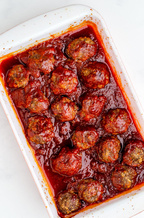 baked barbecue meatballs