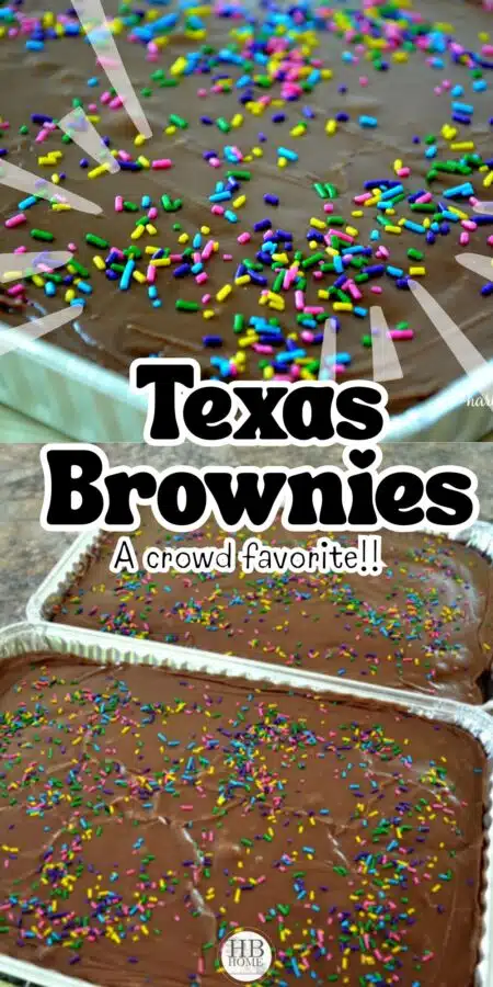 A collage of texas brownies pictures