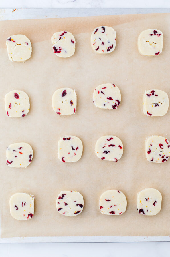 whipped shortbread cookies before baking