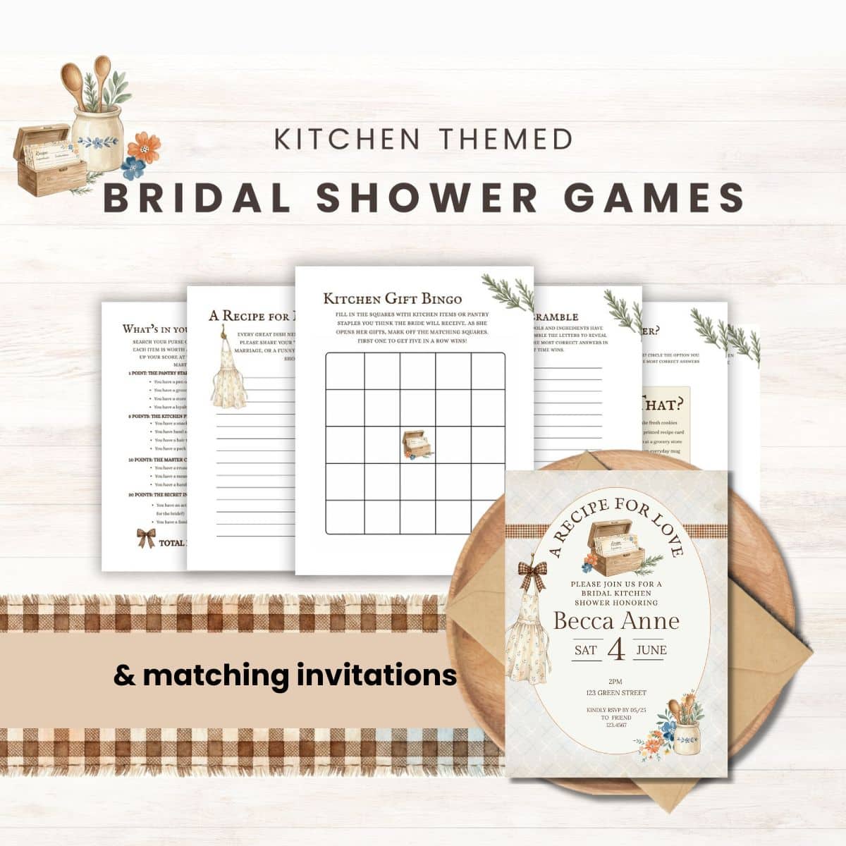 Beautiful Printable Bridal Shower Games  & Bridal Shower Invitations Online (That Make Planning Easy)