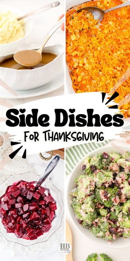 collage of old fashioned side dishes